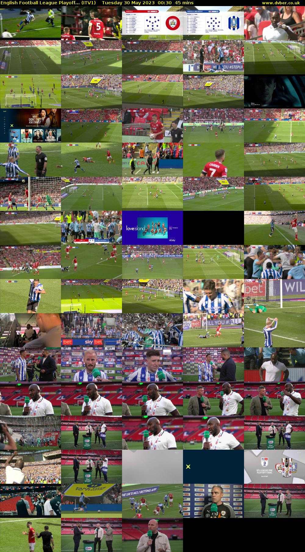 English Football League Playoff... (ITV1) Tuesday 30 May 2023 00:30 - 01:15