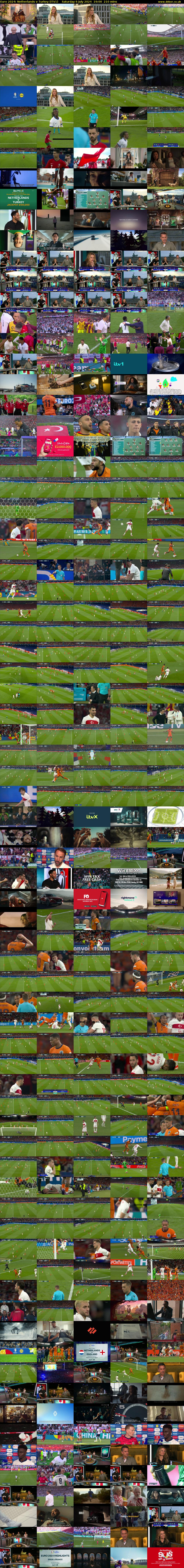Euro 2024: Netherlands v Turkey (ITV1) Saturday 6 July 2024 19:00 - 22:30