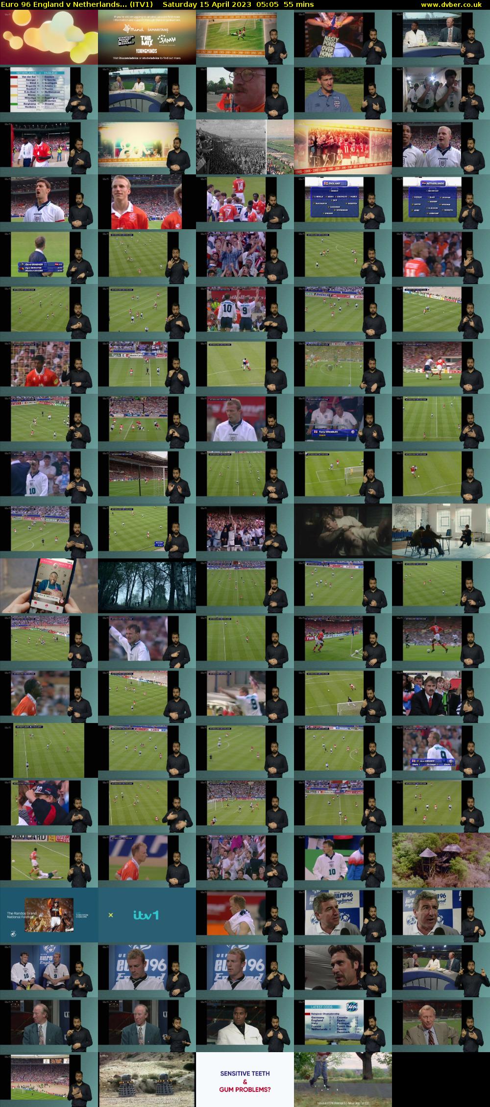 Euro 96 England v Netherlands... (ITV1) Saturday 15 April 2023 05:05 - 06:00
