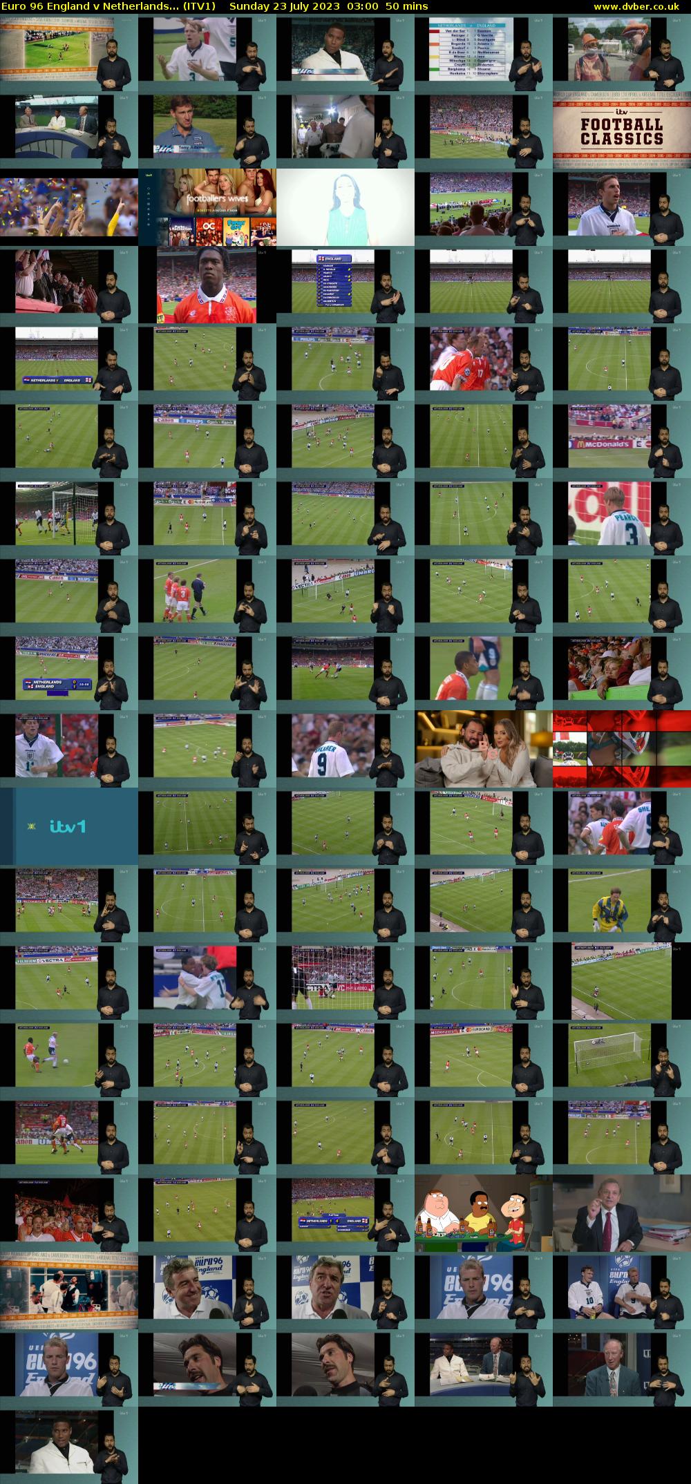 Euro 96 England v Netherlands... (ITV1) Sunday 23 July 2023 03:00 - 03:50