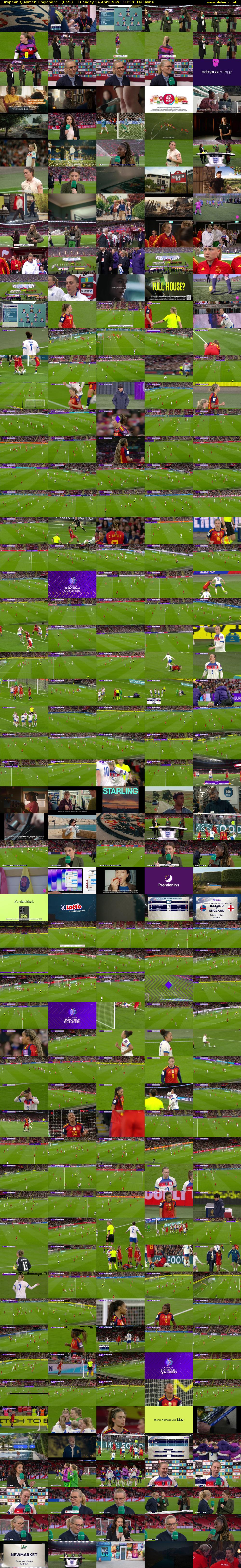 European Qualifier: England v... (ITV1) Tuesday 14 April 2026 18:30 - 21:10
