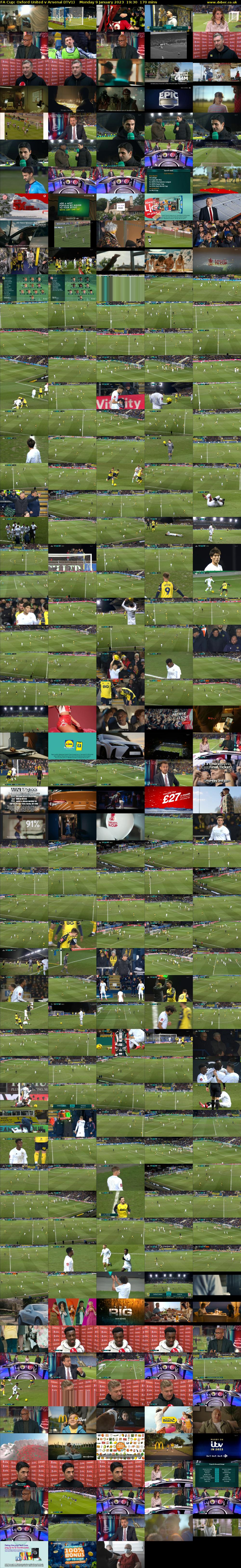 FA Cup: Oxford United v Arsenal (ITV1) Monday 9 January 2023 19:30 - 22:20