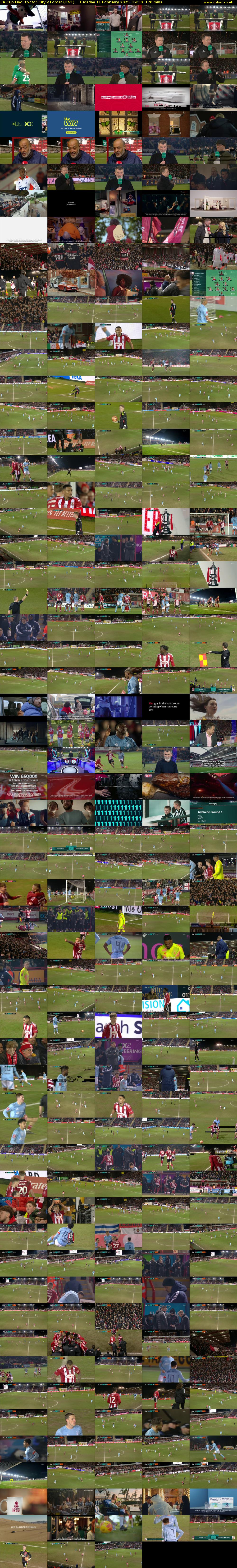 FA Cup Live: Exeter City v Forest (ITV1) Tuesday 11 February 2025 19:30 - 22:20