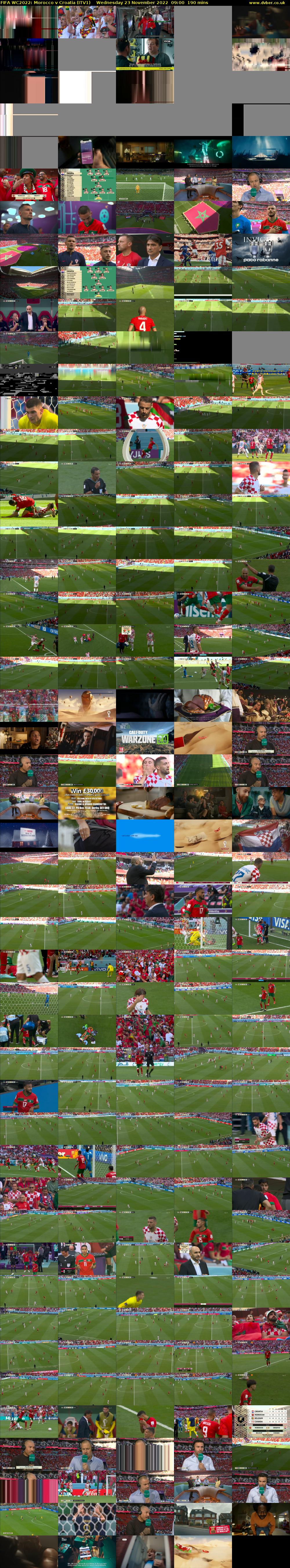 FIFA WC2022: Morocco v Croatia (ITV1) Wednesday 23 November 2022 09:00 - 12:10