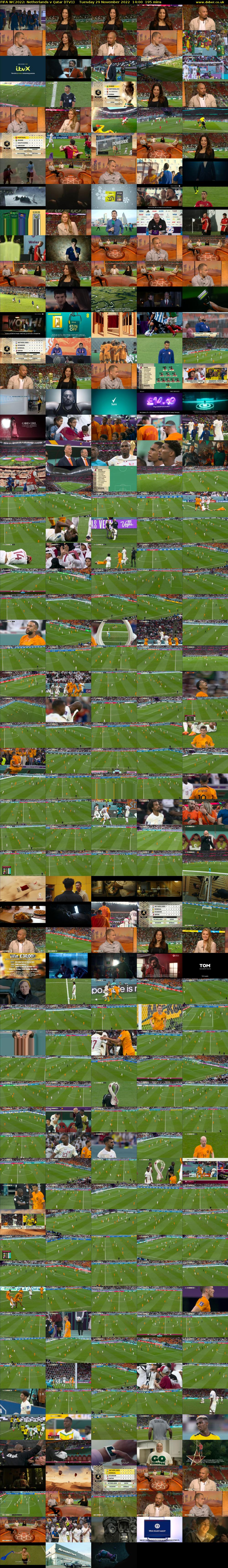 FIFA WC2022: Netherlands v Qatar (ITV1) Tuesday 29 November 2022 14:00 - 17:15