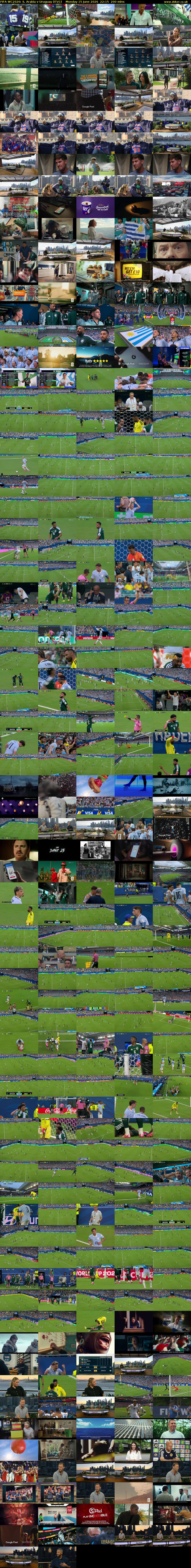 FIFA WC2026: S. Arabia v Uruguay (ITV1) Monday 15 June 2026 22:15 - 01:35