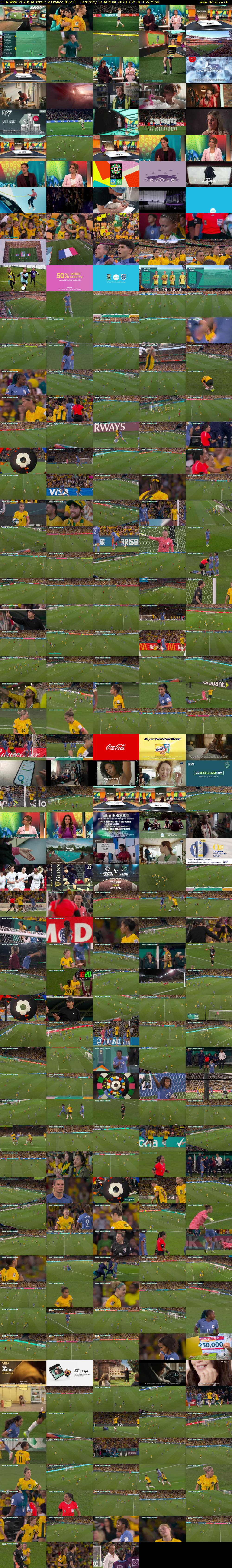 FIFA WWC2023: Australia v France (ITV1) Saturday 12 August 2023 07:30 - 10:15