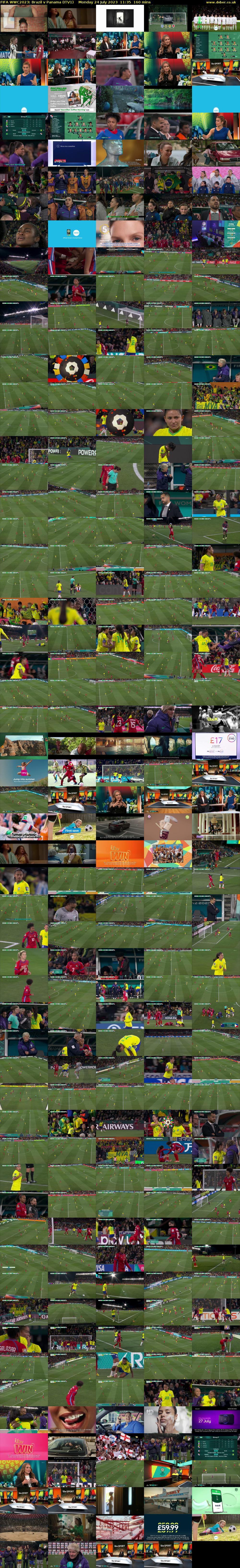 FIFA WWC2023: Brazil v Panama (ITV1) Monday 24 July 2023 11:35 - 14:15