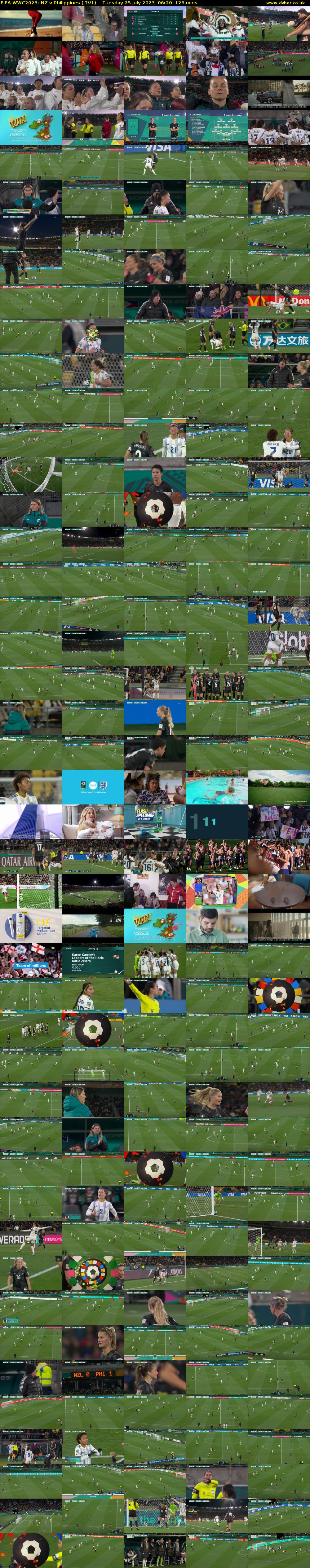 FIFA WWC2023: NZ v Philippines (ITV1) Tuesday 25 July 2023 06:20 - 08:25