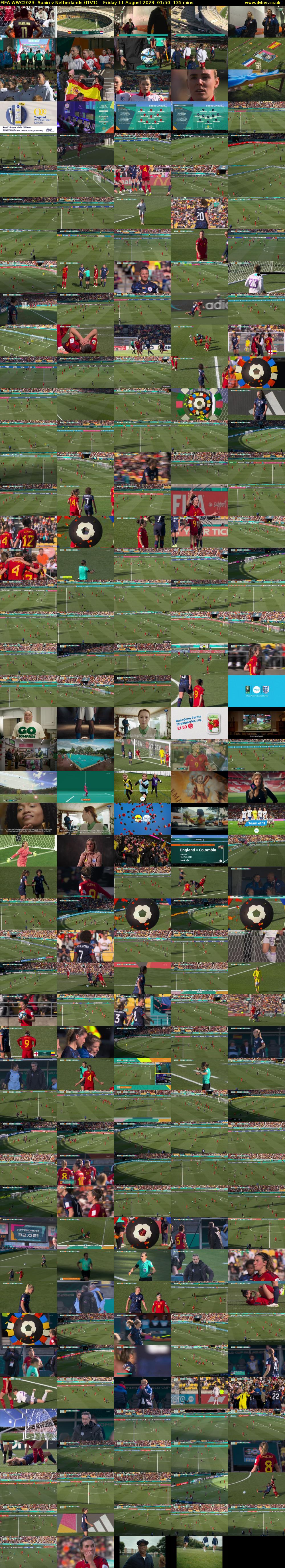 FIFA WWC2023: Spain v Netherlands (ITV1) Friday 11 August 2023 01:50 - 04:05