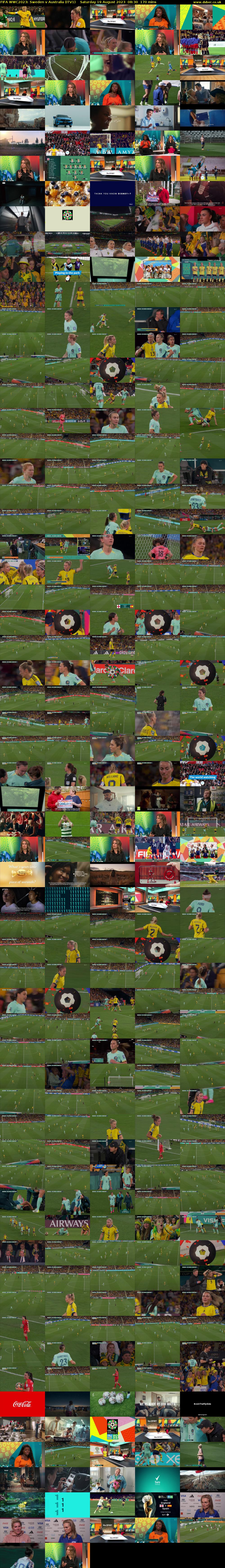 FIFA WWC2023: Sweden v Australia (ITV1) Saturday 19 August 2023 08:30 - 11:20