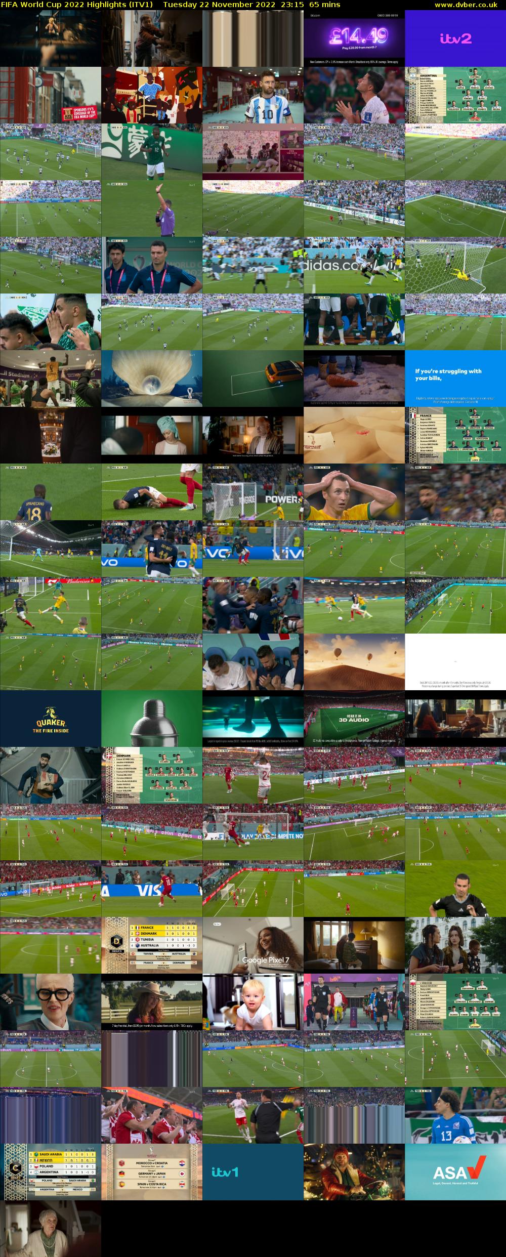 FIFA World Cup 2022 Highlights (ITV1) Tuesday 22 November 2022 23:15 - 00:20