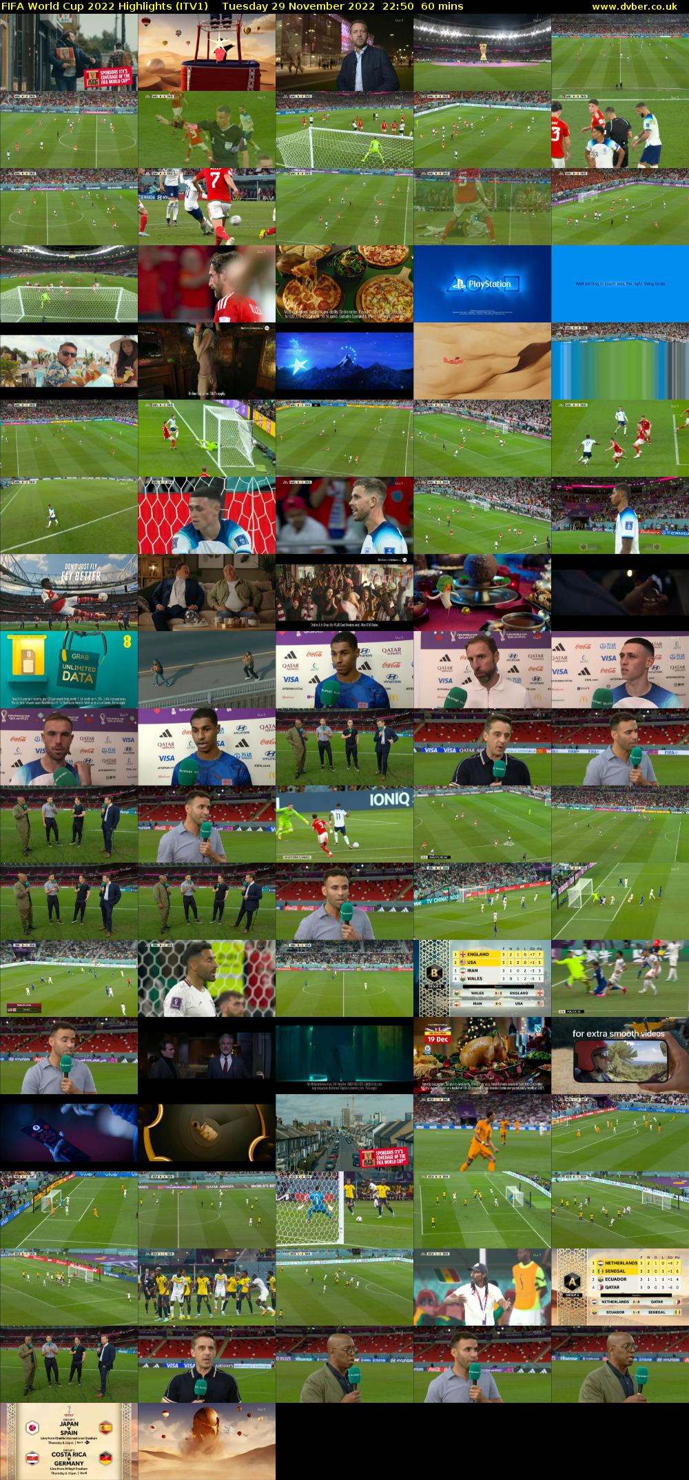 FIFA World Cup 2022 Highlights (ITV1) Tuesday 29 November 2022 22:50 - 23:50