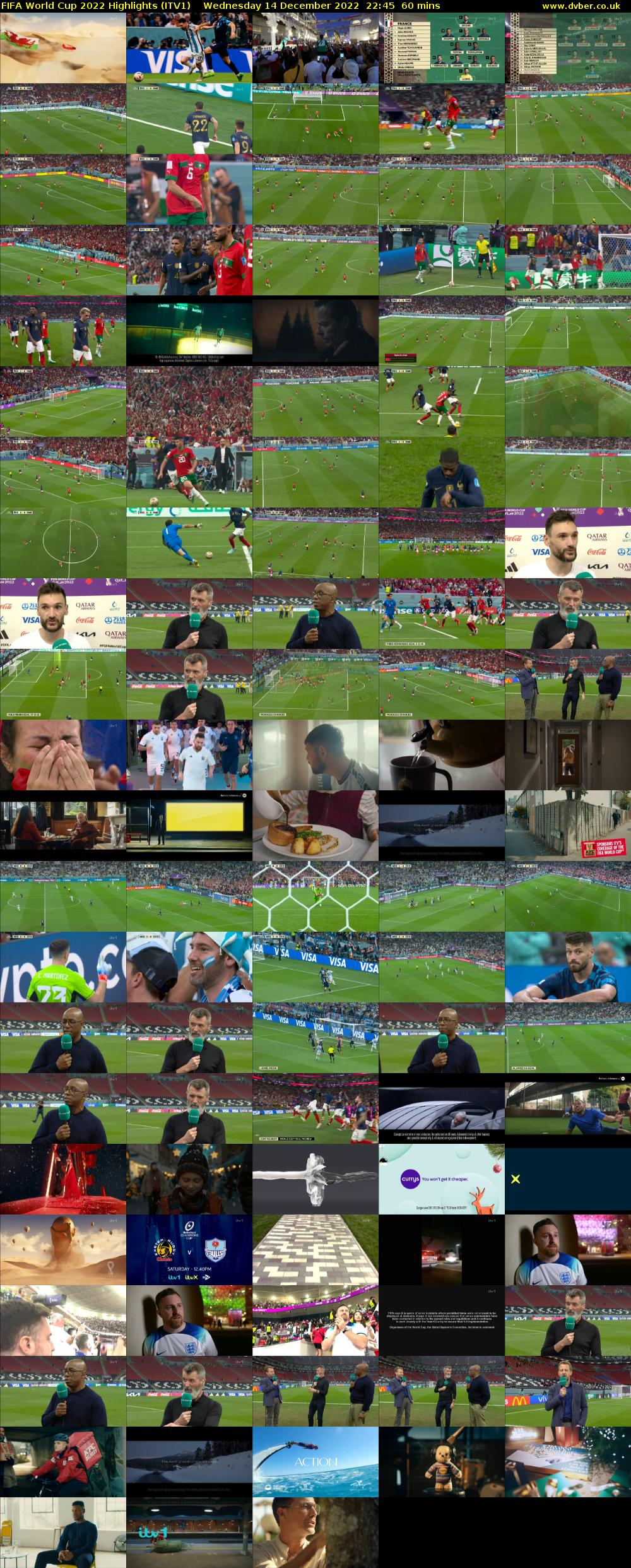 FIFA World Cup 2022 Highlights (ITV1) Wednesday 14 December 2022 22:45 - 23:45