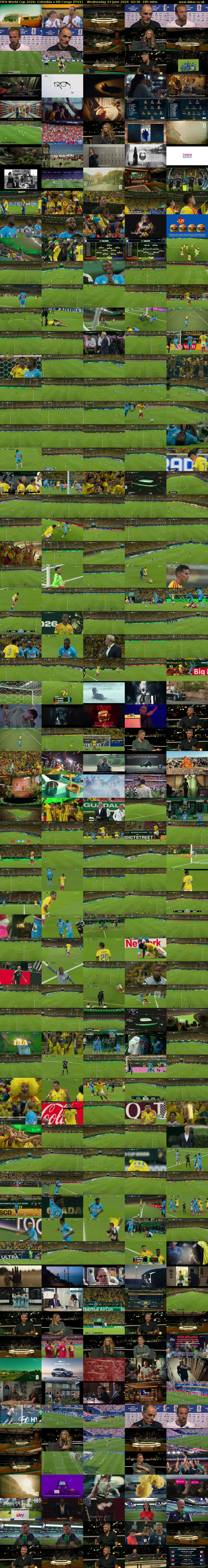 FIFA World Cup 2026: Colombia v DR Congo (ITV1) Wednesday 24 June 2026 02:30 - 05:35