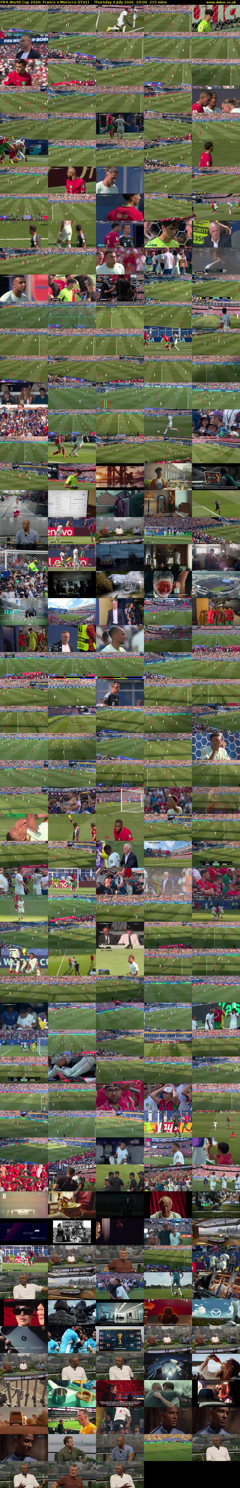 FIFA World Cup 2026: France v Morocco (ITV1) Thursday 9 July 2026 20:00 - 23:35