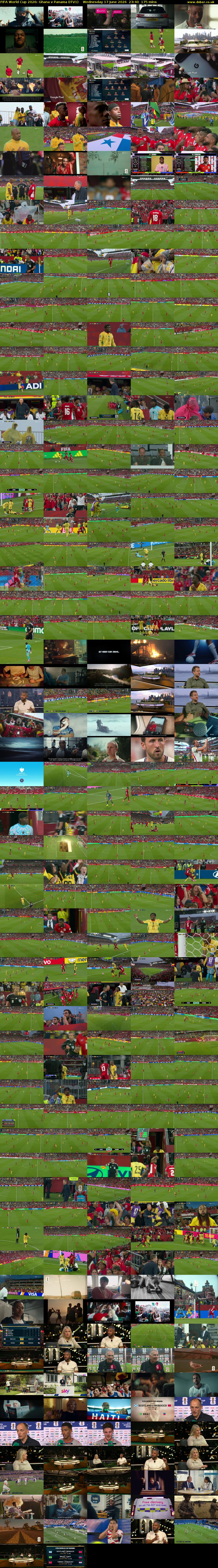 FIFA World Cup 2026: Ghana v Panama (ITV1) Wednesday 17 June 2026 23:40 - 02:35