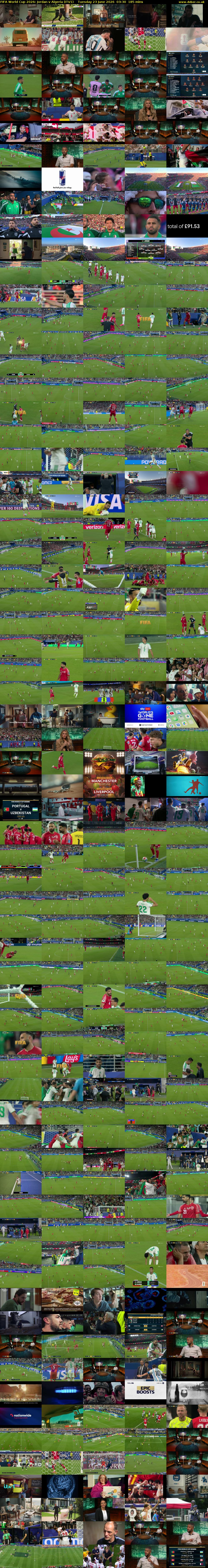 FIFA World Cup 2026: Jordan v Algeria (ITV1) Tuesday 23 June 2026 03:30 - 06:35
