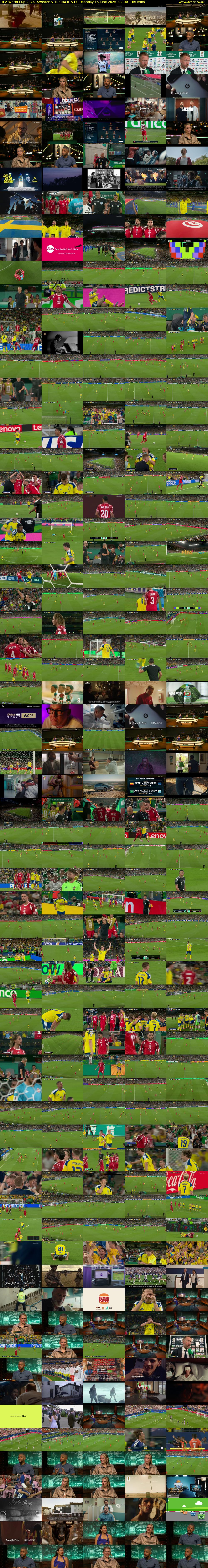 FIFA World Cup 2026: Sweden v Tunisia (ITV1) Monday 15 June 2026 02:30 - 05:35