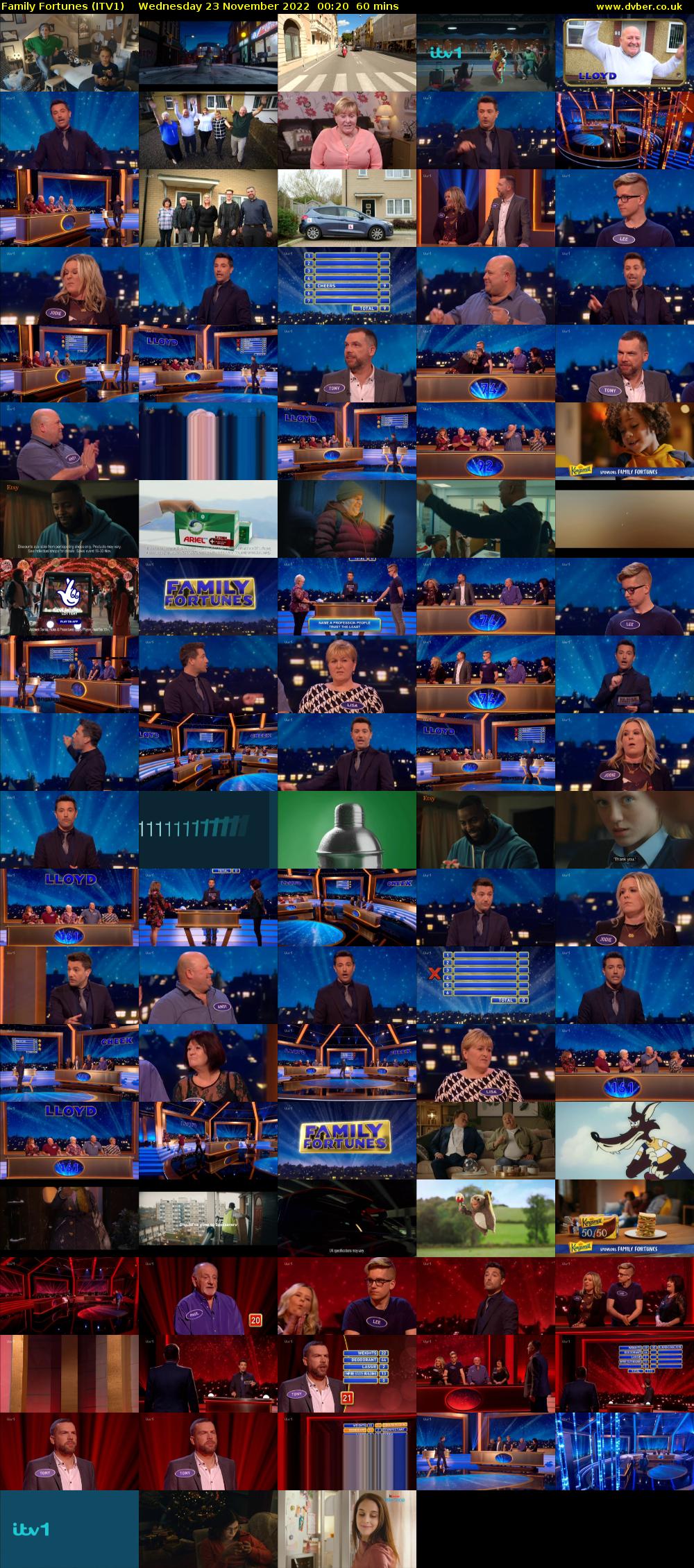 Family Fortunes (ITV1) Wednesday 23 November 2022 00:20 - 01:20