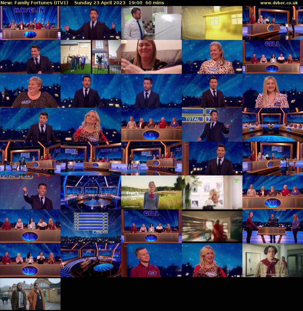 Family Fortunes (ITV1) Sunday 23 April 2023 19:00 - 20:00