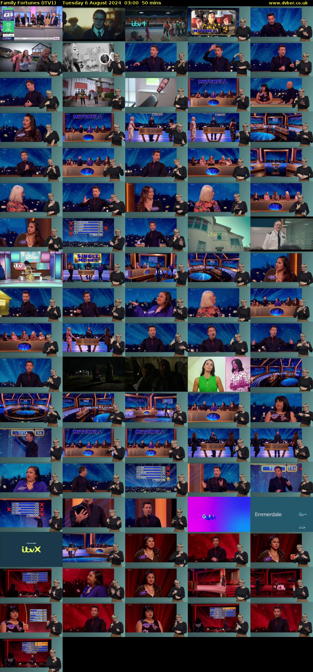 Family Fortunes (ITV1) Tuesday 6 August 2024 03:00 - 03:50