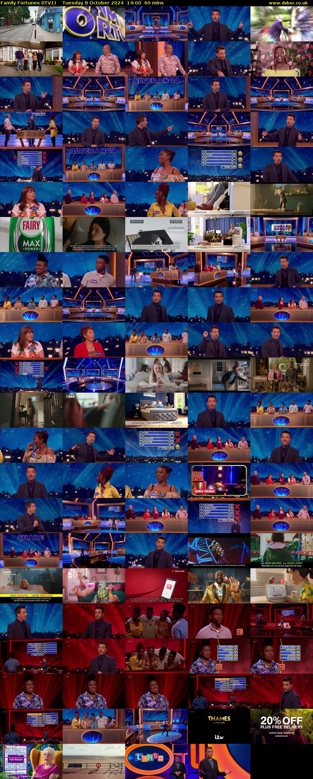 Family Fortunes (ITV1) Tuesday 8 October 2024 14:00 - 15:00