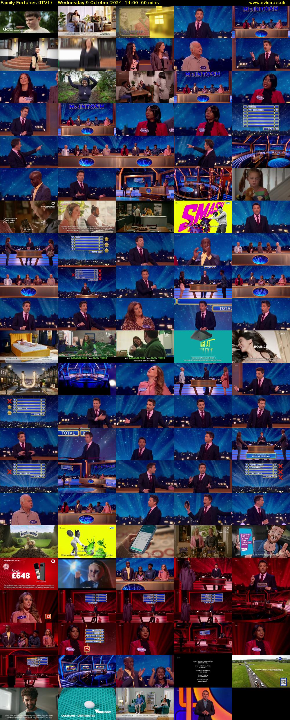 Family Fortunes (ITV1) Wednesday 9 October 2024 14:00 - 15:00