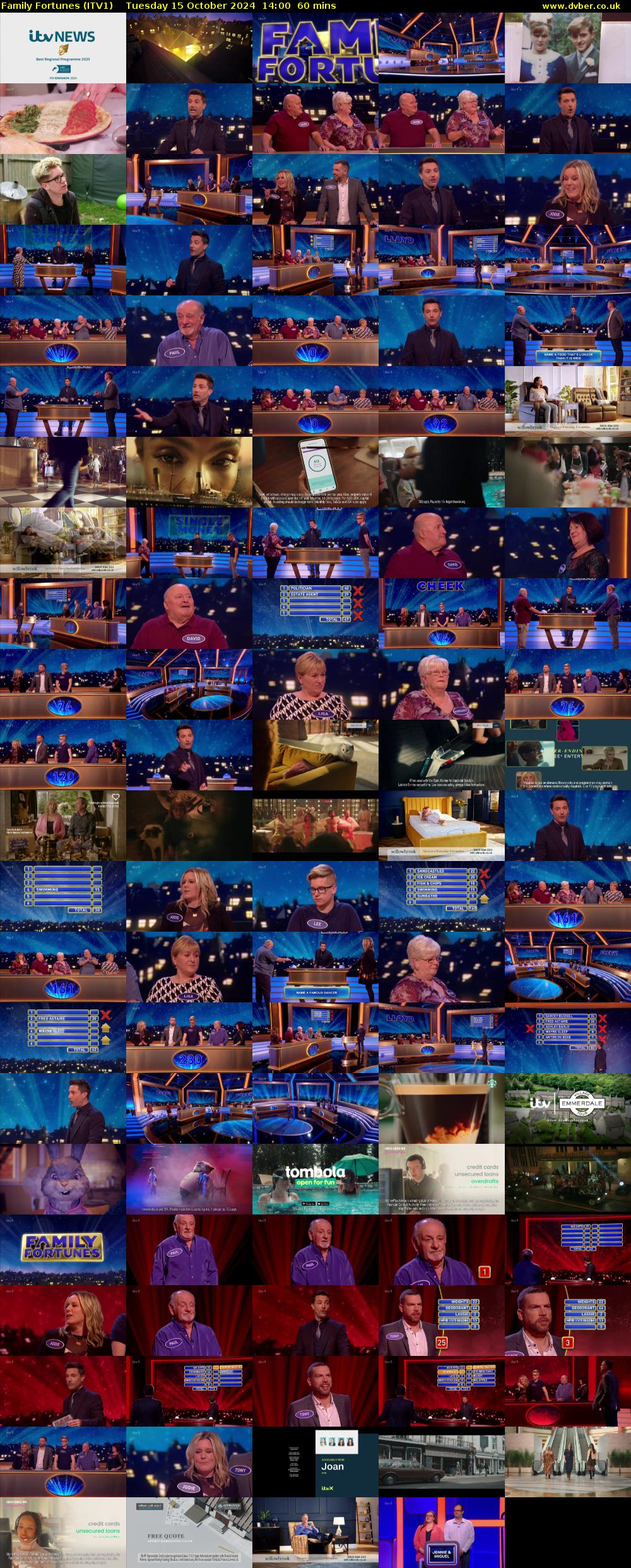 Family Fortunes (ITV1) Tuesday 15 October 2024 14:00 - 15:00