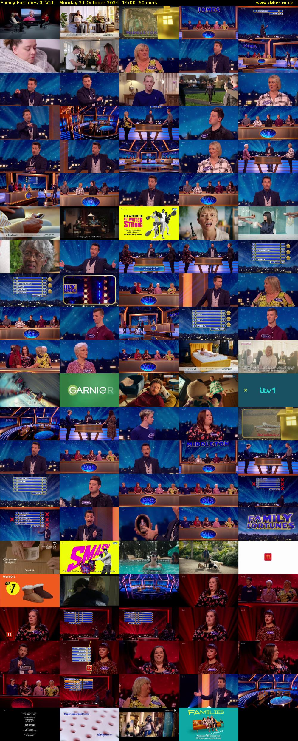 Family Fortunes (ITV1) Monday 21 October 2024 14:00 - 15:00