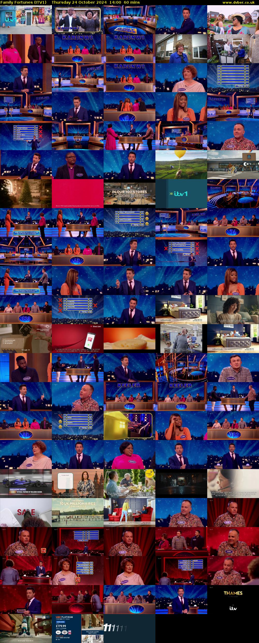 Family Fortunes (ITV1) Thursday 24 October 2024 14:00 - 15:00