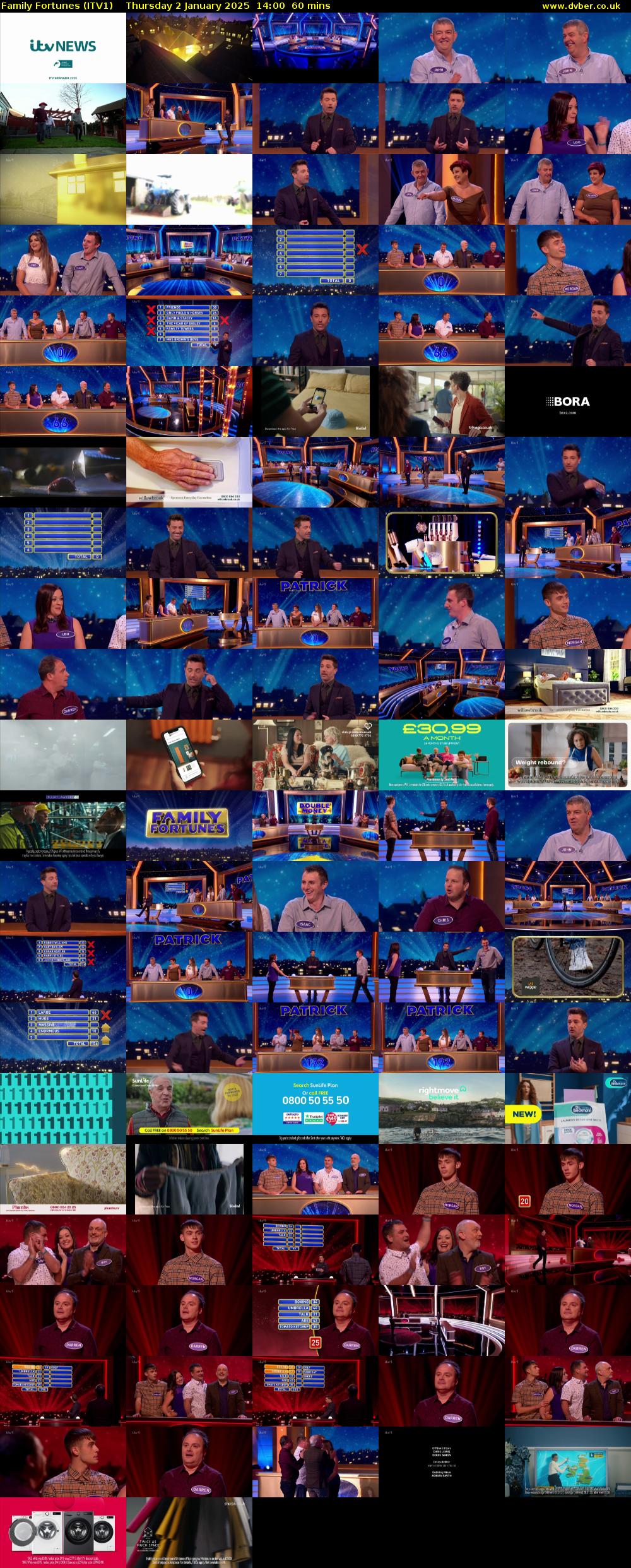 Family Fortunes (ITV1) Thursday 2 January 2025 14:00 - 15:00
