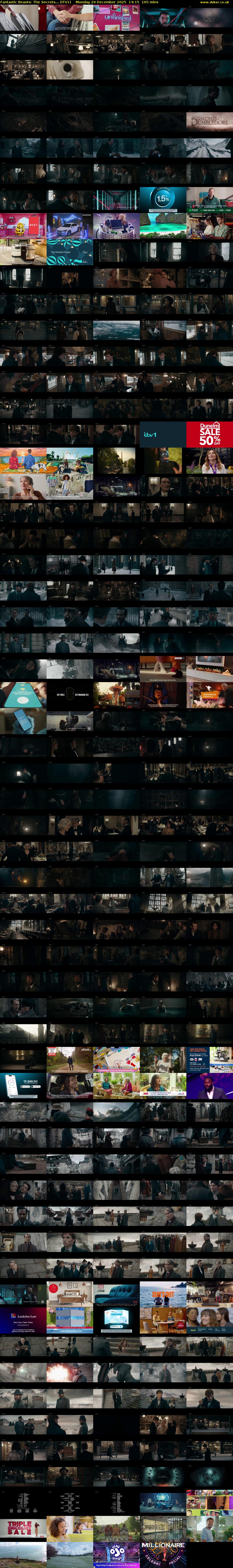 Fantastic Beasts: The Secrets... (ITV1) Monday 29 December 2025 14:15 - 17:00