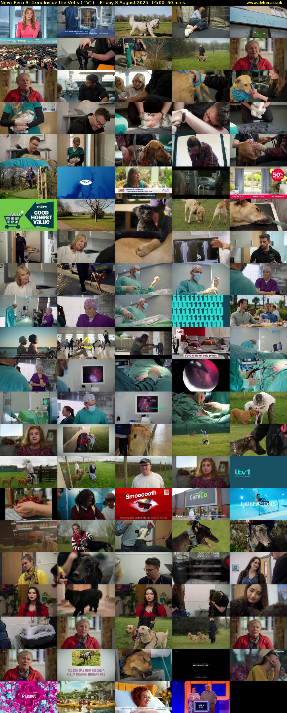 Fern Britton: Inside the Vet's (ITV1) Friday 8 August 2025 14:00 - 15:00