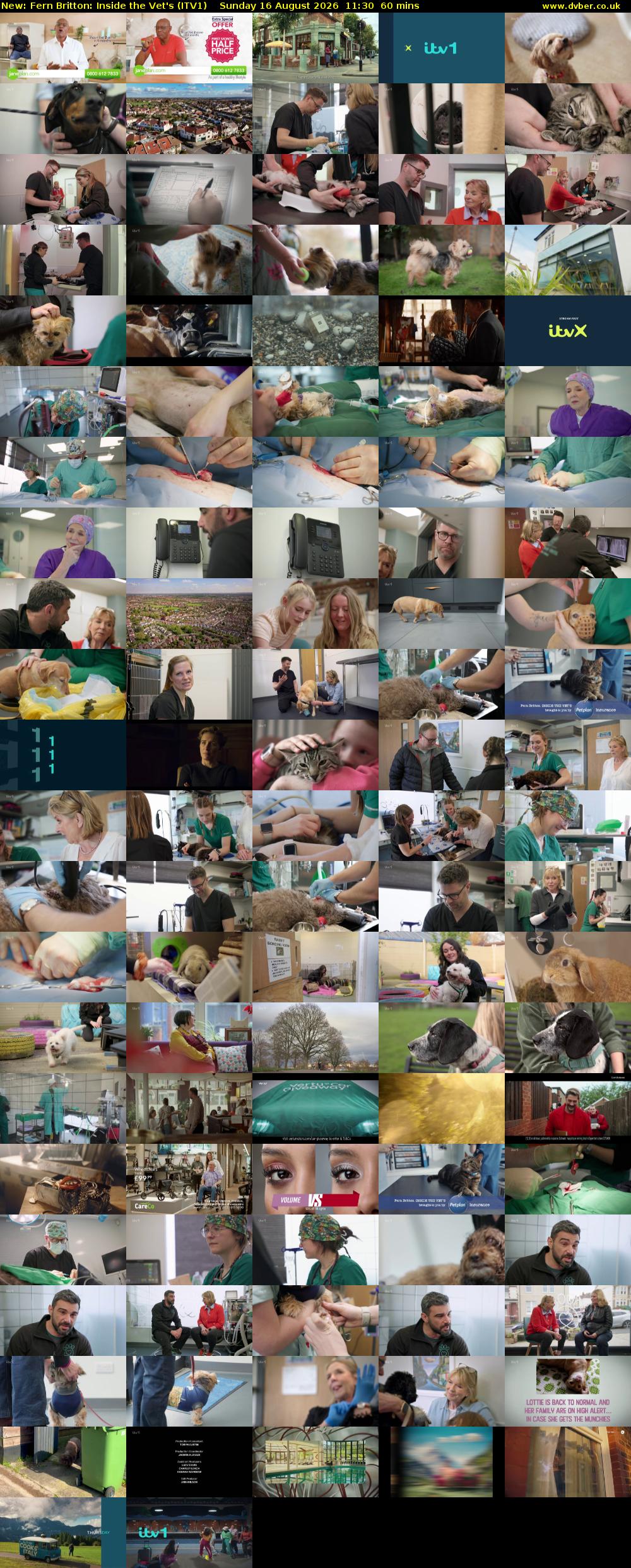 Fern Britton: Inside the Vet's (ITV1) Sunday 16 August 2026 11:30 - 12:30