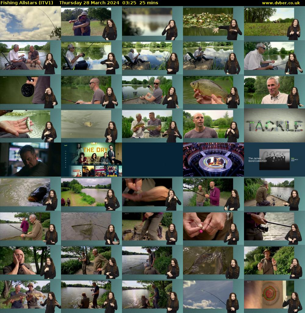 Fishing Allstars (ITV1) Thursday 28 March 2024 03:25 - 03:50
