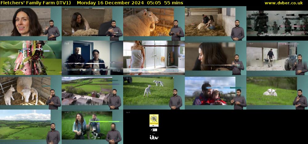 Fletchers' Family Farm (ITV1) Monday 16 December 2024 05:05 - 06:00