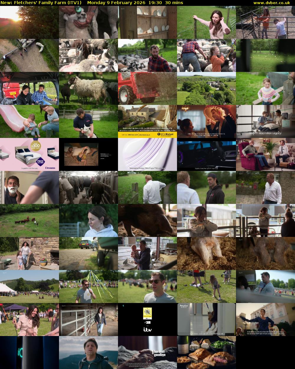Fletchers' Family Farm (ITV1) Monday 9 February 2026 19:30 - 20:00