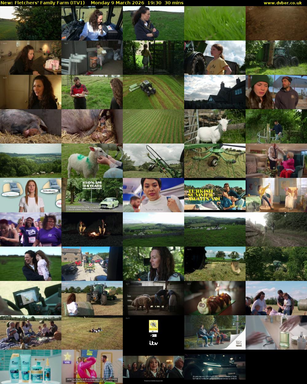 Fletchers' Family Farm (ITV1) Monday 9 March 2026 19:30 - 20:00