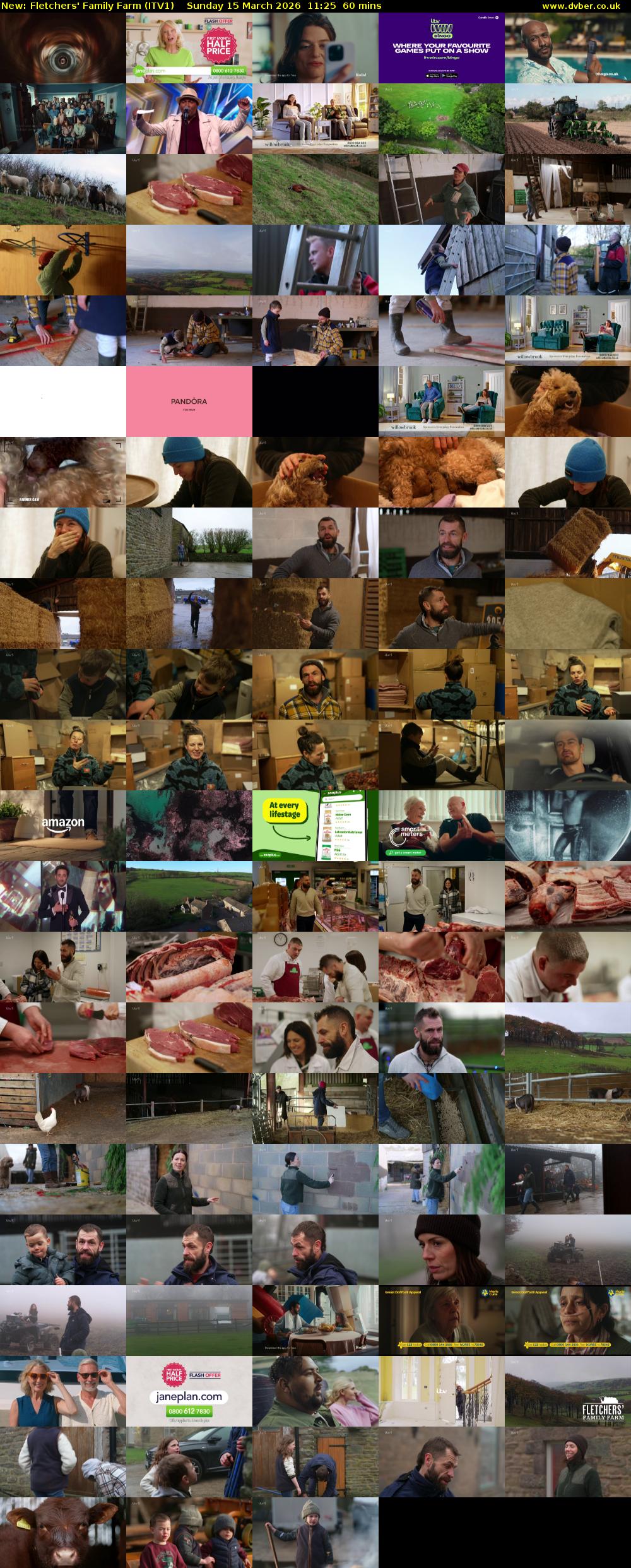 Fletchers' Family Farm (ITV1) Sunday 15 March 2026 11:25 - 12:25