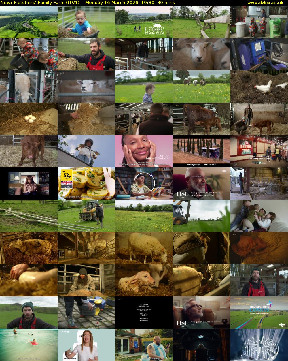 Fletchers' Family Farm (ITV1) Monday 16 March 2026 19:30 - 20:00