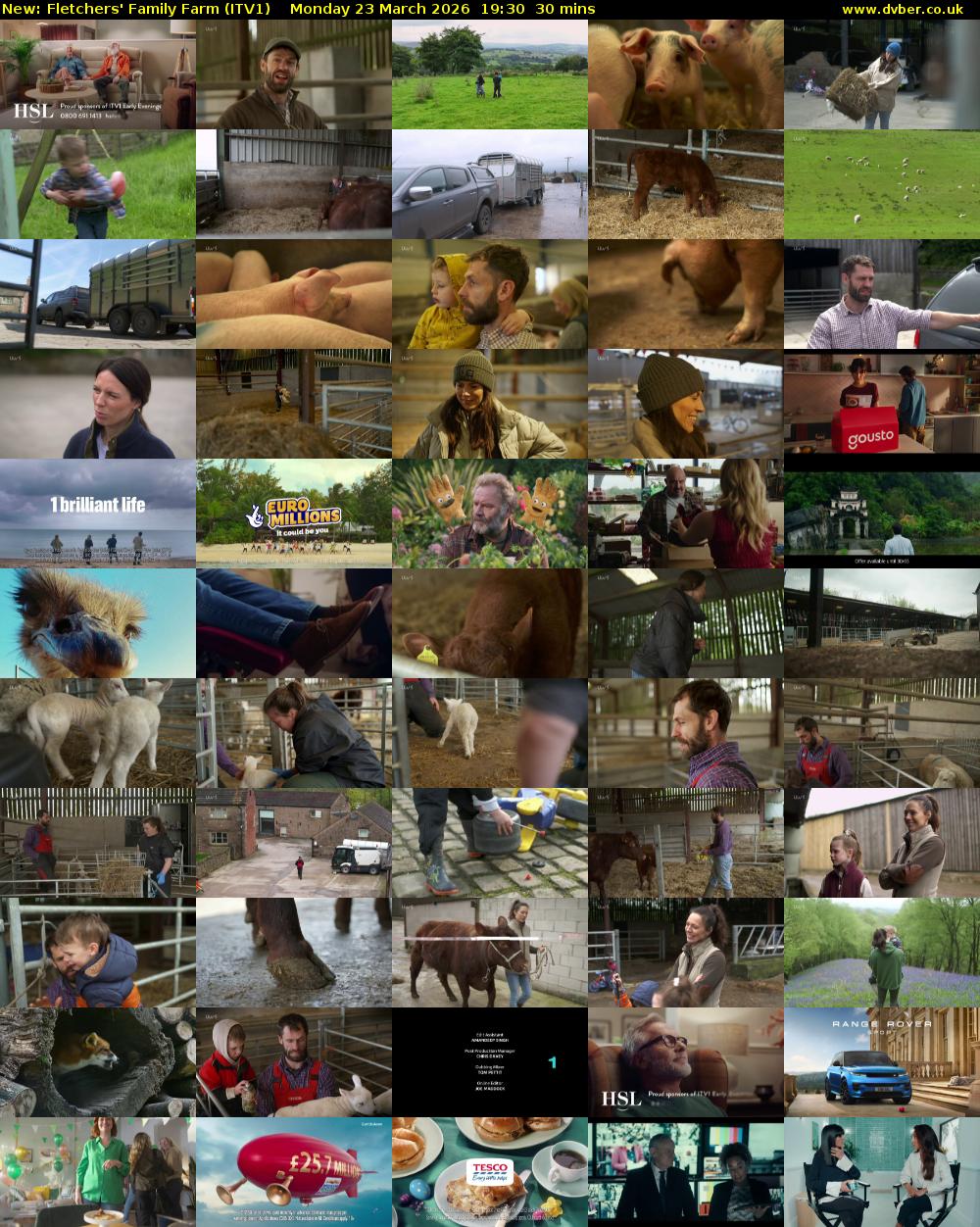 Fletchers' Family Farm (ITV1) Monday 23 March 2026 19:30 - 20:00