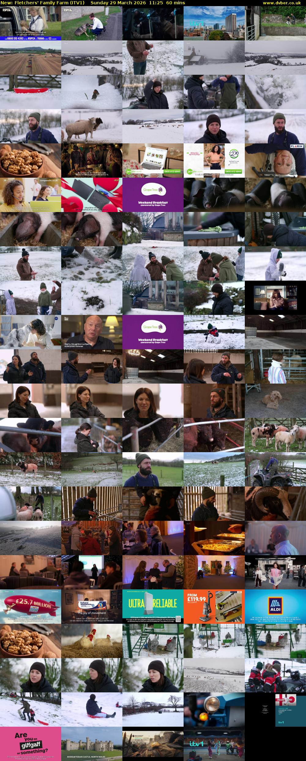 Fletchers' Family Farm (ITV1) Sunday 29 March 2026 11:25 - 12:25