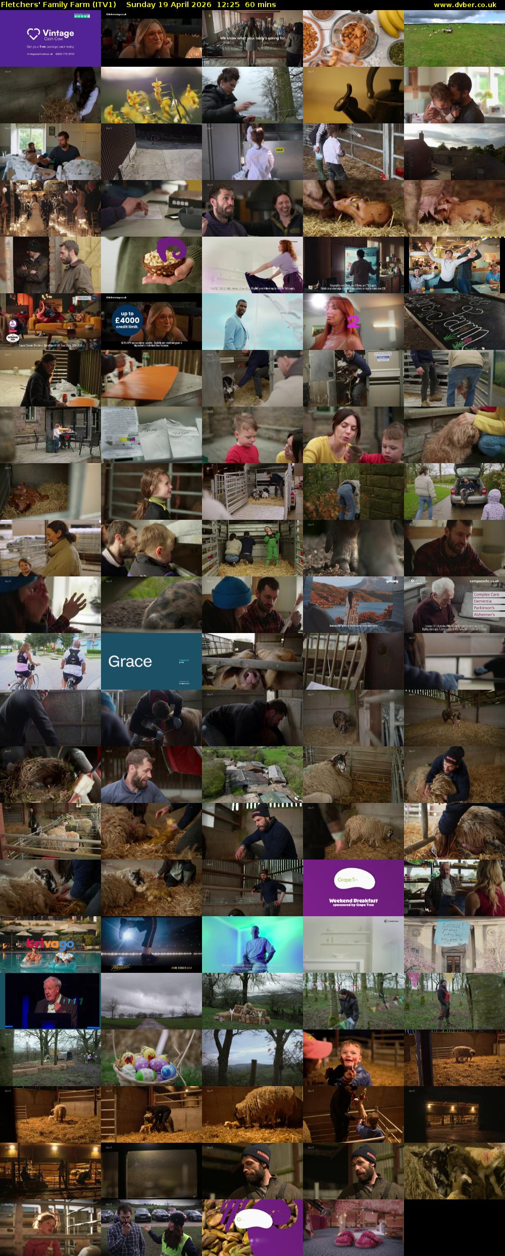 Fletchers' Family Farm (ITV1) Sunday 19 April 2026 12:25 - 13:25