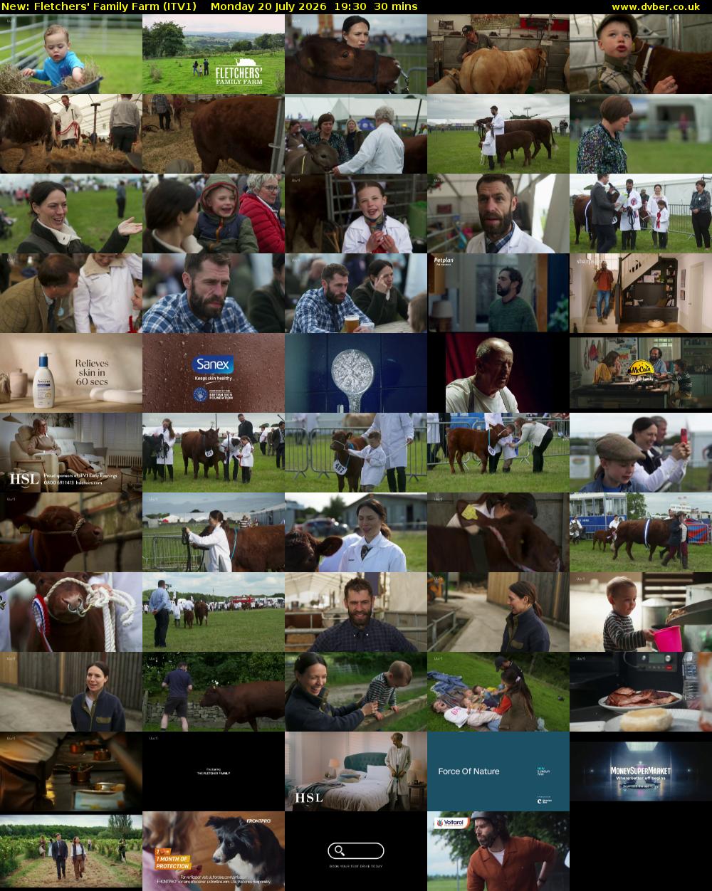 Fletchers' Family Farm (ITV1) Monday 20 July 2026 19:30 - 20:00