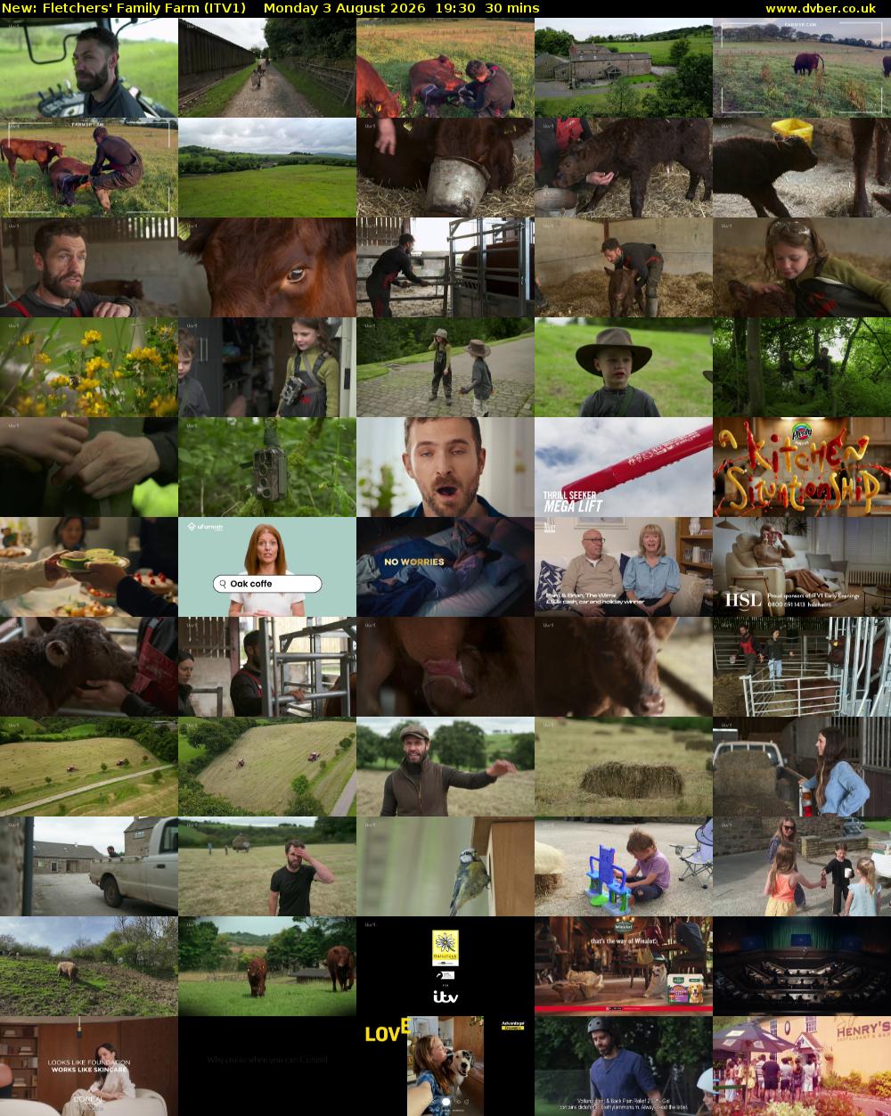 Fletchers' Family Farm (ITV1) Monday 3 August 2026 19:30 - 20:00