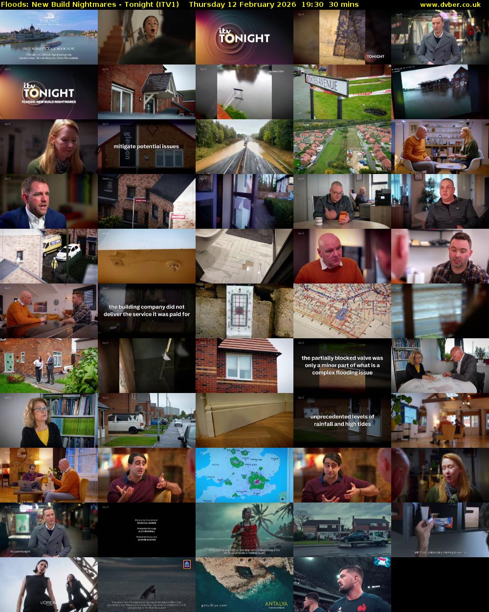 Floods: New Build Nightmares - Tonight (ITV1) Thursday 12 February 2026 19:30 - 20:00