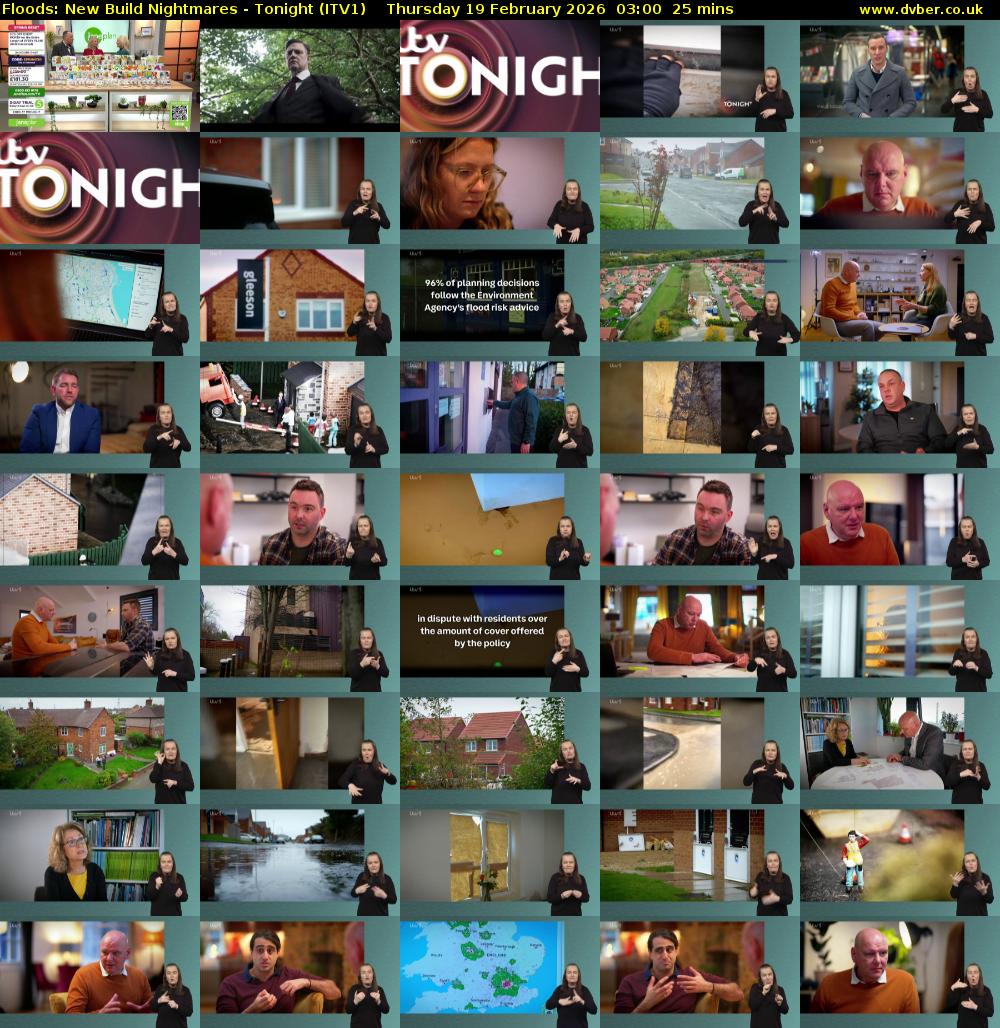 Floods: New Build Nightmares - Tonight (ITV1) Thursday 19 February 2026 03:00 - 03:25
