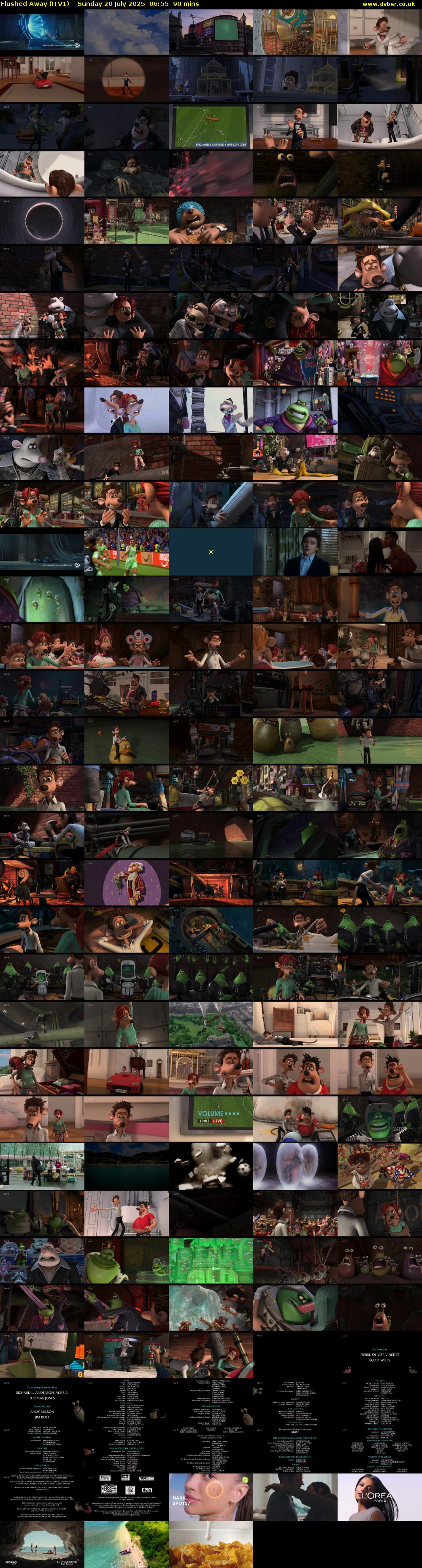 Flushed Away (ITV1) Sunday 20 July 2025 06:55 - 08:25