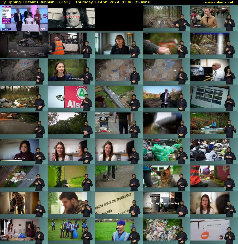 Fly Tipping: Britain's Rubbish... (ITV1) Thursday 18 April 2024 03:00 - 03:25